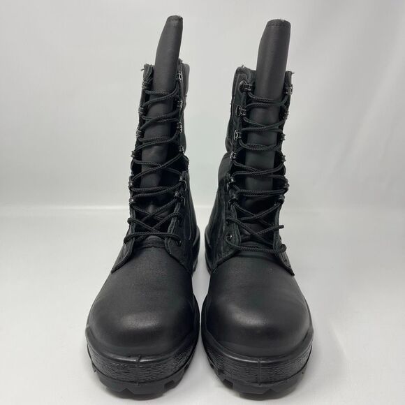 McRae Navy Steel Toe Combat Boots Mens Size 8RF Black Leather ASTM Shoes 9052 main image 7